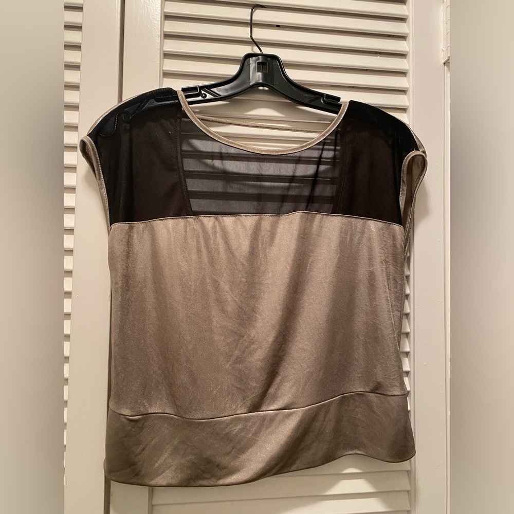 Silver and black top size S
